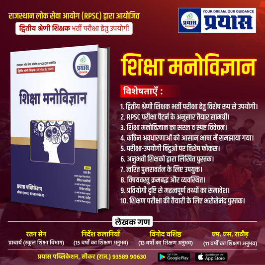 RPSC 2nd Grade Teacher (शिक्षा मनोविज्ञान) भर्ती परीक्षा हेतु उपयोगी